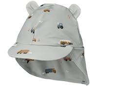 Liewood vehicles/dove blue swim sun hat Senia UPF 40+